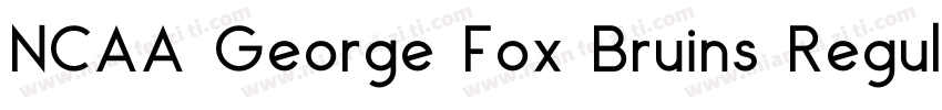 NCAA George Fox Bruins Regular字体转换
